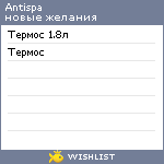 My Wishlist - antispa
