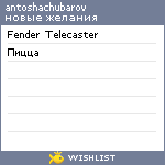 My Wishlist - antoshachubarov