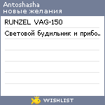 My Wishlist - antoshasha