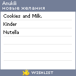 My Wishlist - anukili