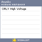 My Wishlist - anuniko