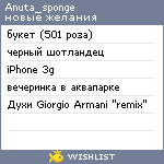 My Wishlist - anuta_sponge