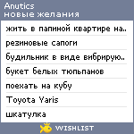 My Wishlist - anutics