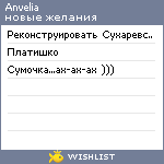 My Wishlist - anvelia