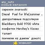 My Wishlist - any_nuts