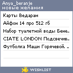 My Wishlist - anya_beranje