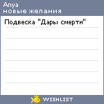 My Wishlist - anya_journ