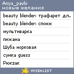 My Wishlist - anya_pavlo