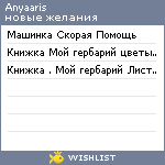 My Wishlist - anyaaris