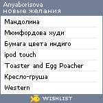 My Wishlist - anyaborisova