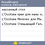 My Wishlist - anyadimapuz