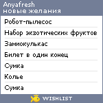 My Wishlist - anyafresh