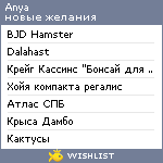 My Wishlist - anyalove