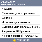 My Wishlist - anyamaxim