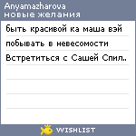 My Wishlist - anyamazharova