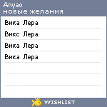 My Wishlist - anyao