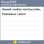 My Wishlist - anyas2305