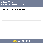 My Wishlist - anyashev