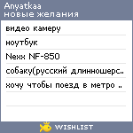 My Wishlist - anyatkaa