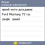 My Wishlist - anyaz