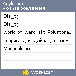 My Wishlist - anylitium