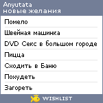 My Wishlist - anyutata