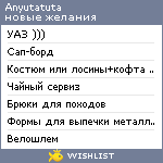 My Wishlist - anyutatuta