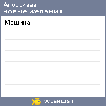 My Wishlist - anyutkaaa