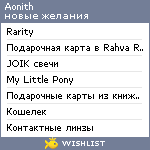 My Wishlist - aonith