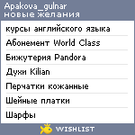 My Wishlist - apakova_gulnar