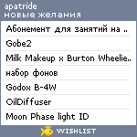 My Wishlist - apatride