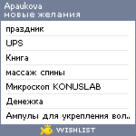 My Wishlist - apaukova