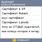 My Wishlist - apelsingirl