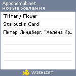 My Wishlist - apochemubinet