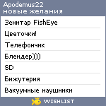 My Wishlist - apodemus22