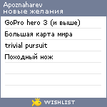 My Wishlist - apoznaharev