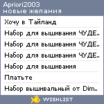 My Wishlist - apriori2003