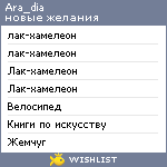 My Wishlist - ara_dia