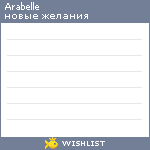 My Wishlist - arabelle