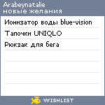 My Wishlist - arabeynatalie