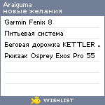 My Wishlist - araiguma