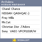 My Wishlist - archalena