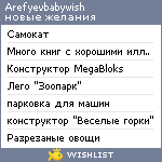 My Wishlist - arefyevbabywish