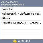 My Wishlist - arenaissance