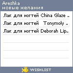 My Wishlist - areshka