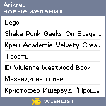 My Wishlist - arikred