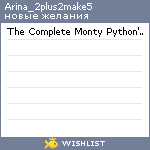 My Wishlist - arina_2plus2make5