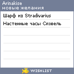 My Wishlist - arinakise