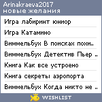 My Wishlist - arinakraeva2017