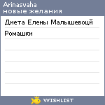 My Wishlist - arinasvaha